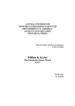 Konspekts 'Viljams R.Keilors "20.gs. pasaule"', 1.