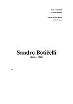 Referāts 'Sandro Botičelli', 1.