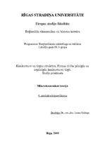 Konspekts 'Konkurence un tirgus struktūra. Firmas rīcība pilnīgās un nepilnīgās konkurences', 1.
