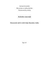 Referāts 'Ekonomiski aktīvo iedzīvotāju dinamikas rindas', 1.