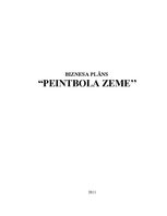 Biznesa plāns 'Biznesa plāns "Peintbola zeme"', 1.