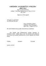 Paraugs 'Darījumu vēstule, izziņa un valdes lēmums', 1.