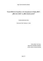 Referāts 'V.Belševicas biogrāfijas atspoguļojums triloģijā "Bille", "Bille dzīvo tālāk", "', 1.