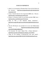 Referāts 'Economic Development Prospect of Russia Under the New Presidency', 10.