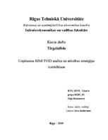 Referāts 'Uzņēmuma "X" SVID analīze un attīstības stratēģijas izstrādāšana', 1.
