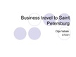 Prezentācija 'Business Travel to Saint Petersburg', 1.