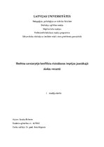 Referāts 'Skolēnu savstarpējo konfliktu risināšanas iespējas jaunākajā skolas vecumā', 1.