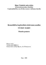 Referāts 'Konsolidēta kopbudžeta izdevumu analīze', 1.