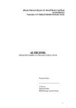 Referāts 'Altruisms', 1.