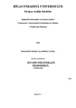 Konspekts 'Ekonomiskā situācija un problēmas Latvijā', 1.