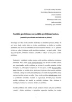 Eseja 'Sociālās problēmas un sociālās problēmas laukos', 1.