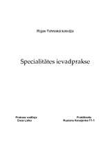 Prakses atskaite 'Kabeļtelevīzijas "Baltkom TV" sakaru sistēmas', 1.