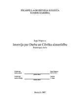 Konspekts 'Intervija par darba un cilvēka aizsardzību', 1.