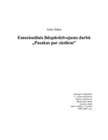 Referāts 'Emocionālais līdzpārdzīvojums Annas Sakses "Pasakās par ziediem"', 1.