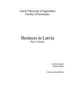 Referāts 'Business in Latvia', 1.