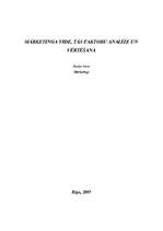 Referāts 'Mārketinga vide, tās faktoru analīze un vērtēšana', 1.