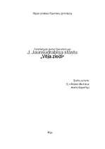 Konspekts 'J.Jaunsudrabiņa stāsts "Vēja ziedi"', 1.