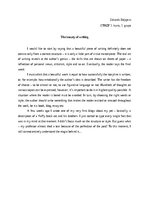 Eseja 'The beauty of writing', 1.