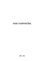Referāts 'Peru saimniecība', 1.