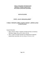 Konspekts 'Salīdzinošās politikas struktūras elementi - politiskās partijas un interešu gru', 1.