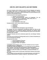 Konspekts 'Der Stil der Publizistik und der Presse', 1.