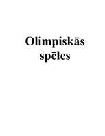Referāts 'Olimpiskās spēles', 1.