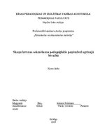Referāts 'Skaņu izrunas sekmēšanas pedagoģiskie paņēmieni agrīnajā bērnībā', 1.