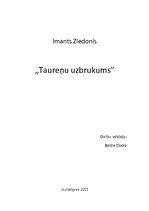 Konspekts 'Imants Ziedonis "Taureņu uzbrukums"', 1.