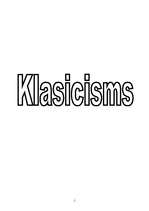Referāts 'Klasicisms', 1.