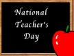 Prezentācija 'Nacional Teacher's Day', 1.