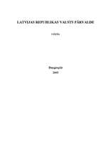 Referāts 'Latvijas Republikas valsts pārvalde', 1.