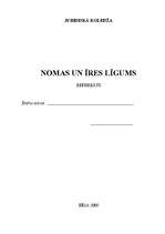Referāts 'Nomas un īres līgums', 1.
