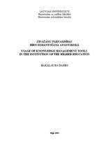 Diplomdarbs 'Zināšanu pārvaldības rīku izmantošana augstskolā', 1.