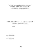 Referāts 'Ābolu sidra ražošanas tehnoloģija un iekārtas', 1.