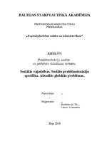 Referāts 'Sociālās vajadzības. Sociālo problēmsituāciju specifika. Aktuālās globālās probl', 1.