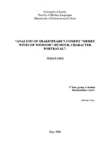 Referāts 'Analysis of Shakespeare’s Comedy "Merry Wives of Windsor": Humour, Character Por', 1.