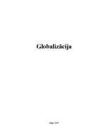 Eseja 'Globalizācija', 1.