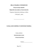 Konspekts 'Nauda, banku sistēma un monetārā politika', 1.