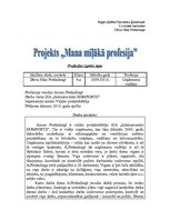 Konspekts 'Projekts "Mana mīļākā profesija"', 1.