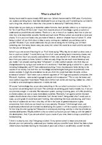 Eseja 'What Is School for', 1.