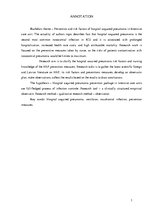 Referāts 'Hospitāli iegūtās pneimonijas riska faktori un profilakses pasākumi intensīvās t', 3.