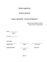 Prakses atskaite 'Akciju sabiedrība "Latvijas Krājbanka"', 1.