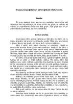 Konspekts 'Grupas pedagoģiskais un psiholoģiskais raksturojums', 1.