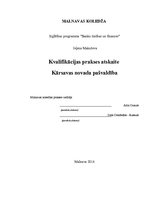 Prakses atskaite 'Prakses atskaite grāmatvedībā', 1.
