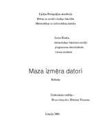 Konspekts 'Maza izmēra datori', 1.