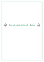 Konspekts 'Latviešu mitoloģiskais tēls', 1.