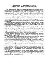 Referāts 'Baroka laikmets mūzikā, komponisti', 1.