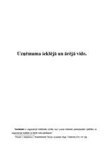 Konspekts 'Uzņēmuma iekšējā un ārējā vide', 1.