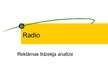 Prezentācija 'Reklāmas līdzekļa - radio - analīze ', 1.