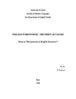 Eseja 'William Wordsworth - the Priest of Nature', 1.